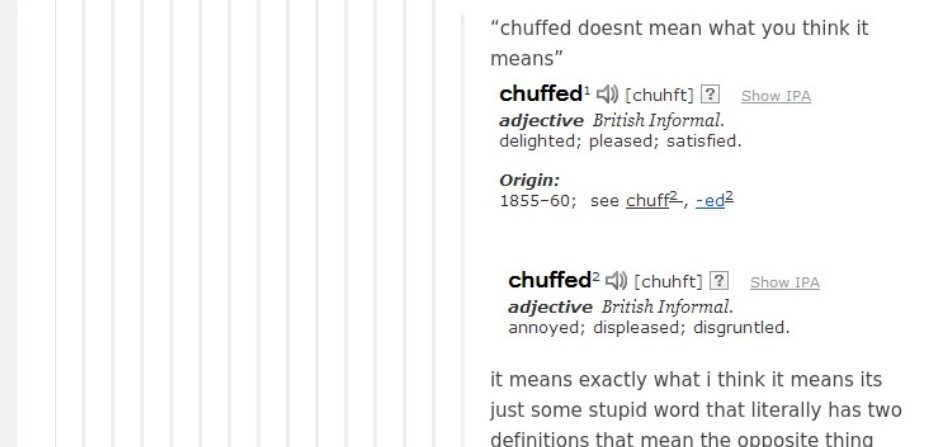 Chuffed перевод. Mean перевод с английского на русский